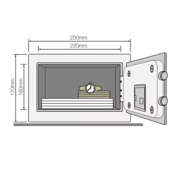 Caja fuerte de pie Yale YSV/170/DB2/P 3,8 l acero rosa