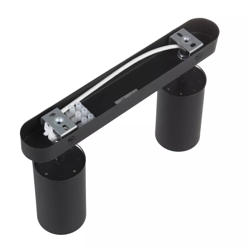 Maclean MCE452 B foco de pared y techo, orientable, aluminio, 2xGU10, negro mate