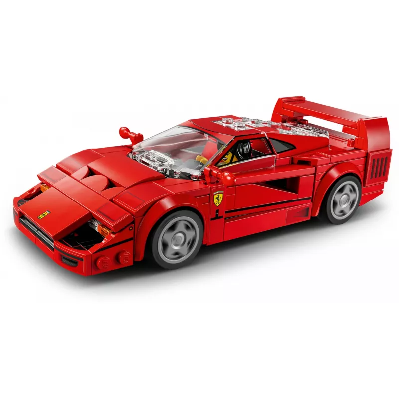 LEGO Speed Champions Ferrari F40 Supercar – coche de juguete construible para niños y niñas a partir de 9 años con minifigura de piloto, decoración de habitación infantil