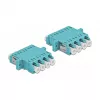 Delock 86541 acoplador de fibra óptica LC Quad Multimode OM3, azul claro, 2 uds.