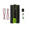 Inversor para coche Green Cell INV21 6000 W, 24V DC-AC, salida 230V, 2x USB PD, refrigeración activa, conectores DC desmontables, negro