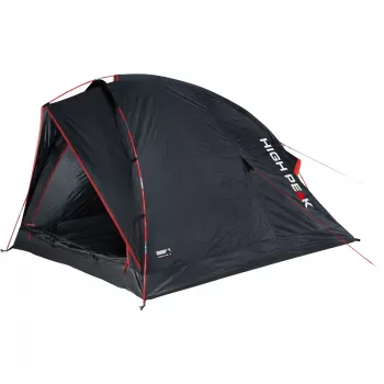 Tienda de campaña High Peak Minitramp 2 ligera negra/roja — tienda de campaña compacta para 2 personas