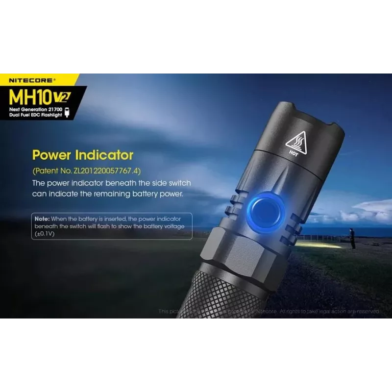 Linterna de mano Nitecore MH10 V2 negra