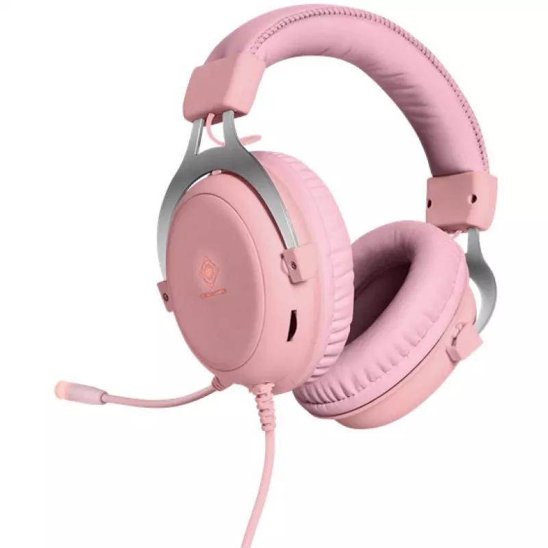 Auriculares y headset Deltaco GAM-030-P con cable diadema Gaming USB Type-A Rosa (GAM-030-P)