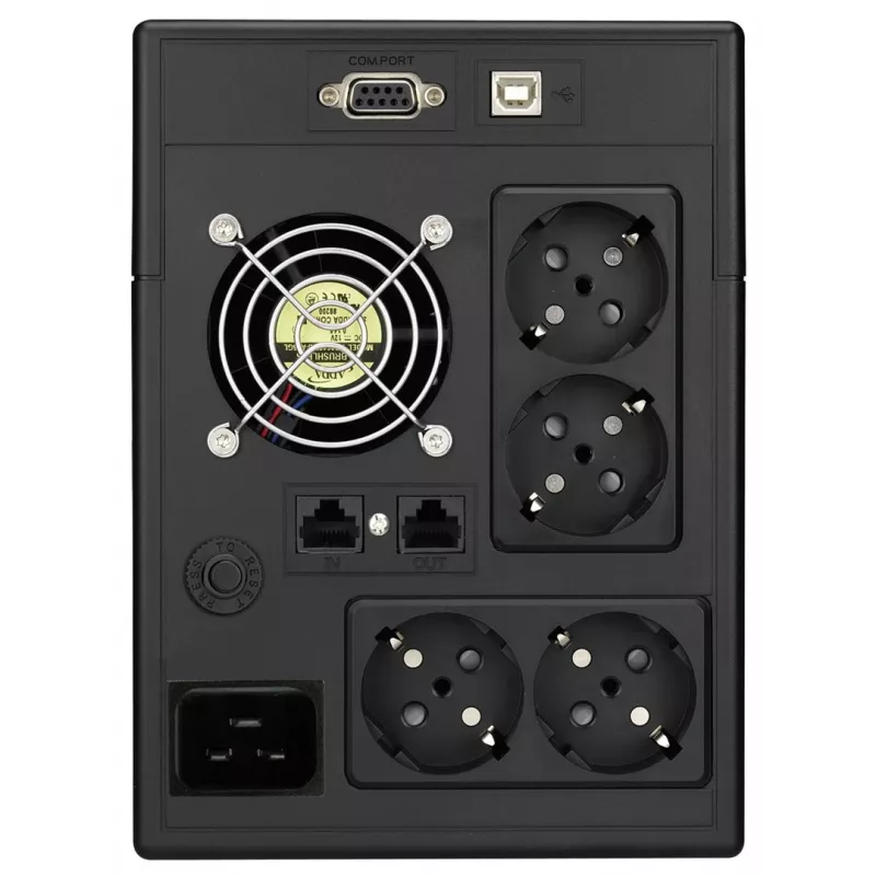 Sistema de alimentación ininterrumpida PowerWalker VI 3000 SCL — SAI Line-Interactive 3 kVA / 1800 W, 230 V, batería 9 Ah, LCD, torre, negro