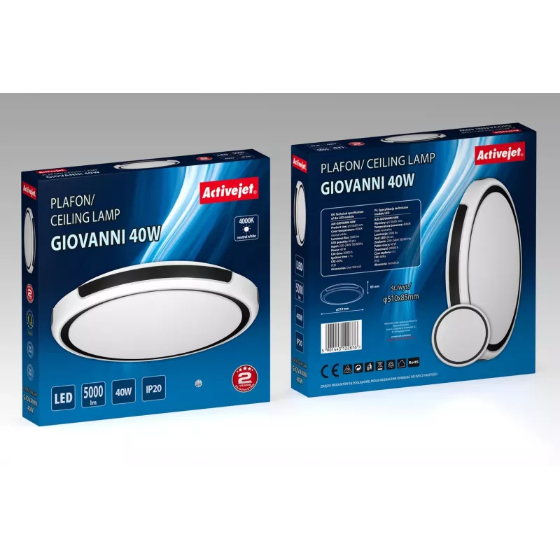 Activejet AJE-GIOVANNI Lámpara de techo LED 40W