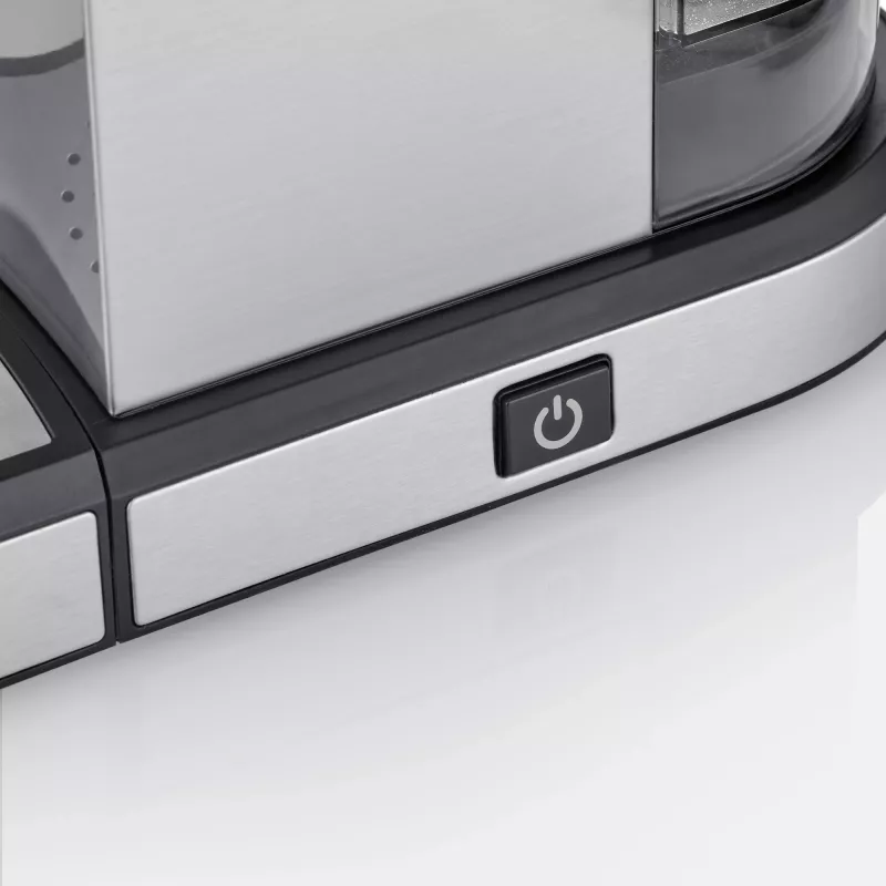 Cafetera expreso SEVERIN Newspresa KA 5997 — semiautomática, depósito de agua de 1 l, 1350 W, café molido, negra/acero inoxidable cepillado/cromo
