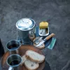 Navaja plegable Opinel N.º 08 con mango de madera de olivo, hoja de acero inoxidable, modelo 002020