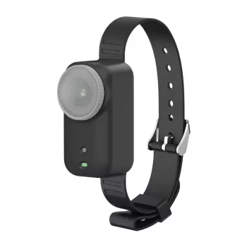 Correa de silicona / collar para mascotas Puluz para DJI Osmo Nano (negro)