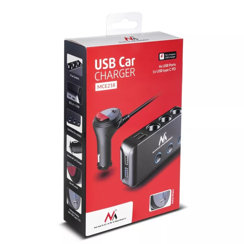 Cargador de coche Maclean MCE218 para dispositivos móviles