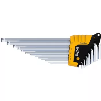 Set de llaves Allen Wiha ErgoStar 13 piezas 43852 – llaves de cabeza esférica y cortas