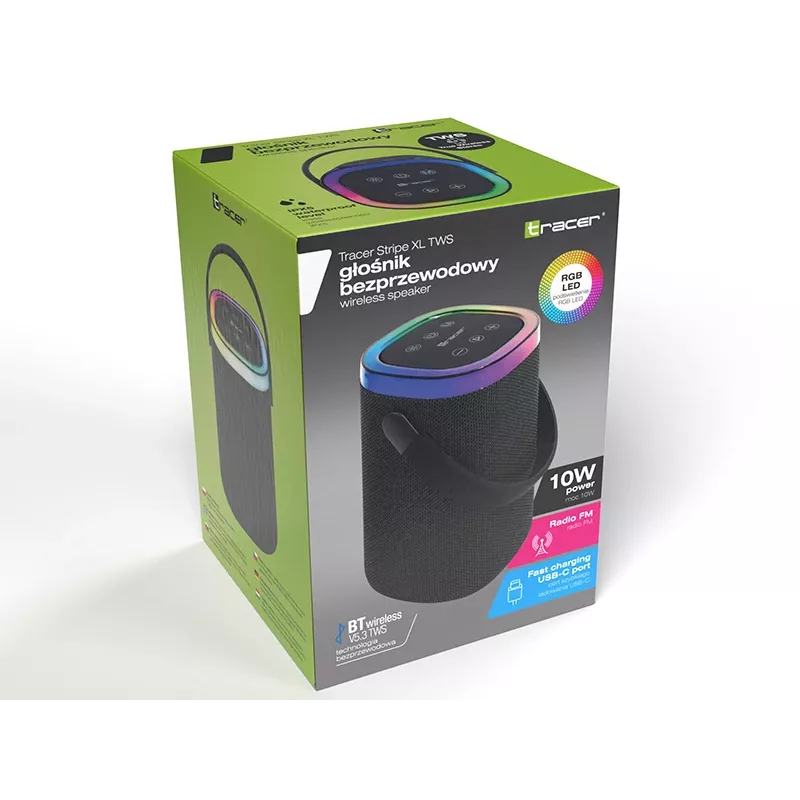 Auriculares inalámbricos True Wireless Stereo Bluetooth TRACER TRAGLO47615 con iluminación RGB