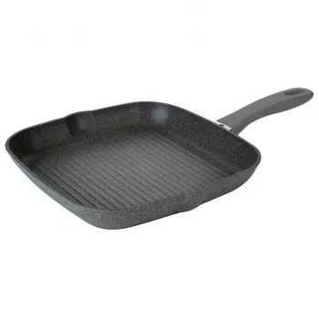 Sartén para parrilla BALLARINI 75002-941-0 cuadrada gris 28 cm