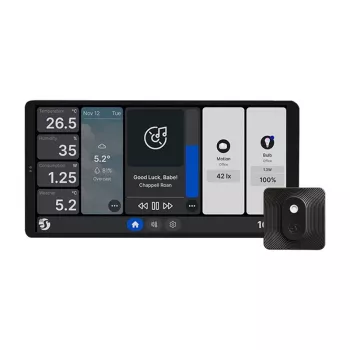 Shelly Wall Display X2 WiFi/BLU negro con H&T – panel de control dual