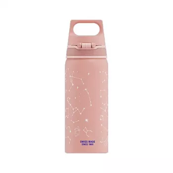 Botella de aluminio Sigg 6005.10 — 600 ml, 7,1 cm de diámetro, 145 g, azul/rosa