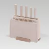 Maestro MR-1412-BEIGE juego de cuchillos con bloque + set de tablas de cortar beige