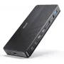 Docking station UNITEK D1103A01 USB4 con cable negro 100W Power Delivery