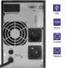 Sistema de alimentación ininterrumpida QOLTEC 53981 On line 2kVA, capacidad 2000 VA