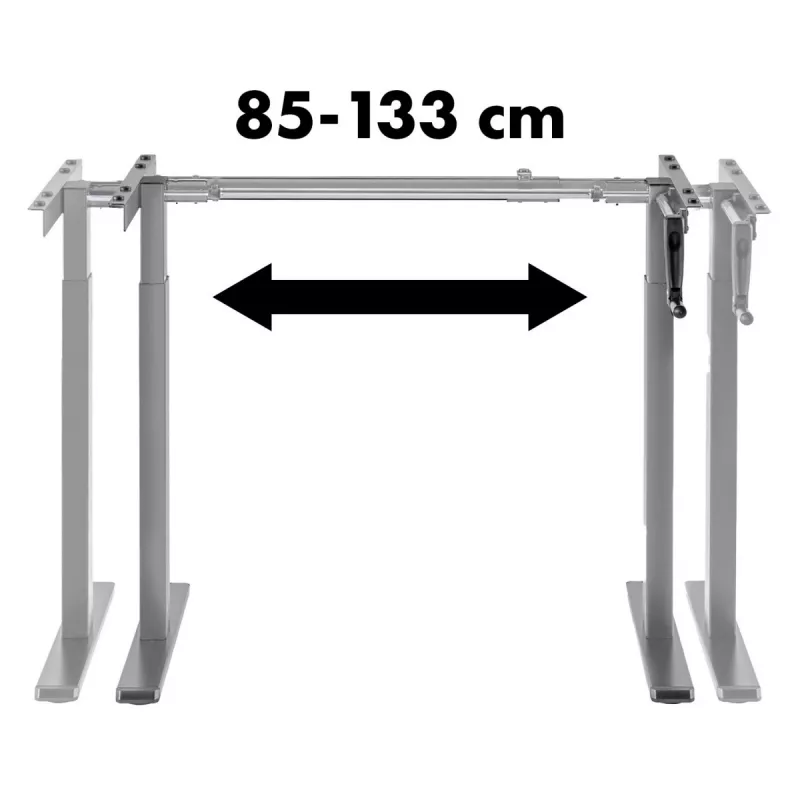 Escritorio de altura ajustable manualmente MACLEAN MC-790NG — carga máx. 60 kg, altura máx. 120 cm
