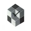 Reloj NeXtime 8171 Cubic, 43,5x37 cm, pared, negro/blanco/gris