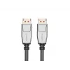 Cable DisplayPort LANBERG CA-DPDP-20CU-0010-BK — DisplayPort a DisplayPort, 1 m, negro/plata