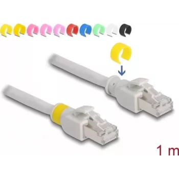 Cable de red DeLOCK RJ45 Cat.6A S/FTP 1 m gris