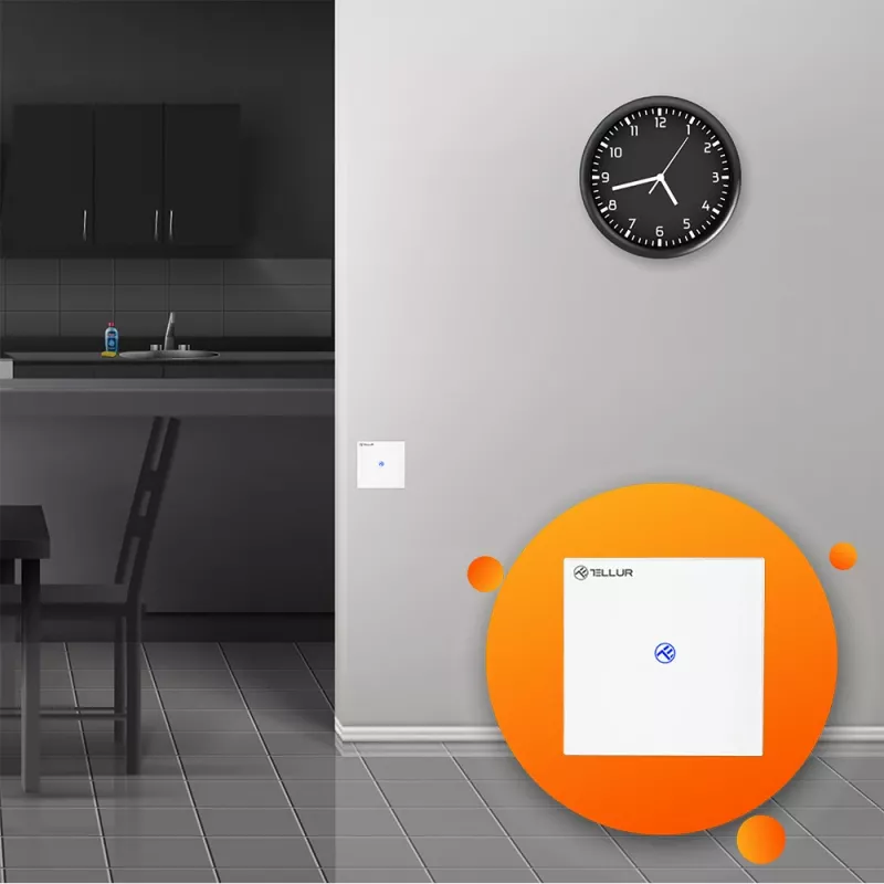 Interruptor WiFi inteligente Tellur SS1N — 1 puerto, 1800W, 10A