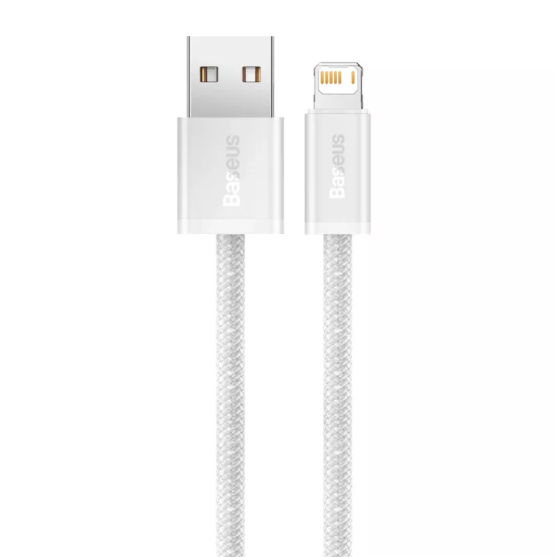 Cable Baseus Dynamic USB a Lightning, 2,4A, 2m (blanco)