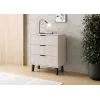 Cómoda SCANDI 3S estrecha, color crema