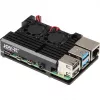JOY-IT RPI CASE ALU07F - Carcasa para Raspberry Pi 4, aluminio, ventilador, negro (RB-ALUCASEP4+07FAN)