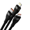 Cable USB Baseus CASS030101 1,2 m USB-A/USB-C USB-C/Micro-USB-B/Lightning negro