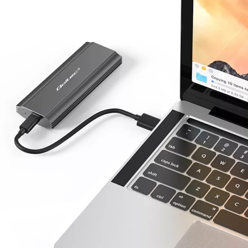 Carcasa | caja NV2271 para disco M.2 SSD | SATA | NVMe | USB-C | 2TB