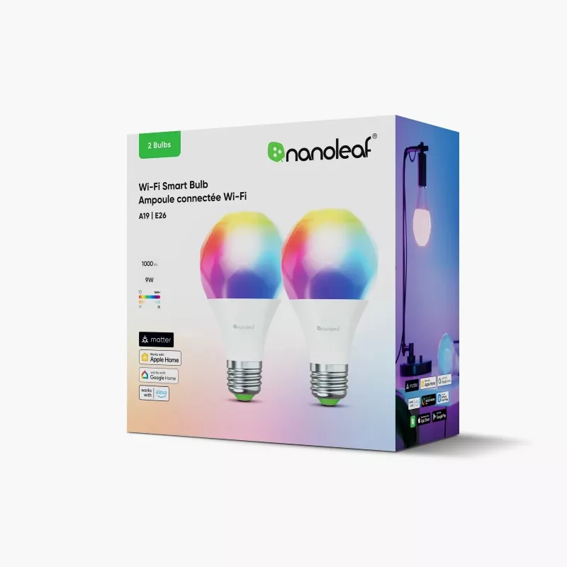 Bombillas inteligentes Nanoleaf Essentials - pack de 2 A60-E27