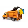 Vehículo de modelo BRUDER MB Sprinter camión de basura BR-02682, réplica de juguete a escala