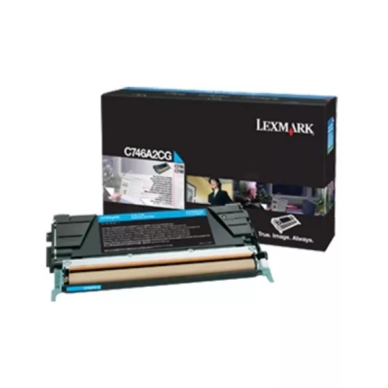 Cartucho de tóner corporativo Lexmark C746 C748 7K PGS cian