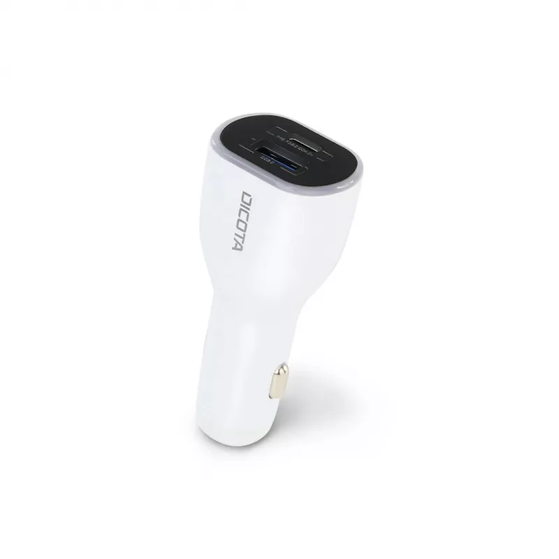 Cargador móvil DICOTA D31932 para portátil, smartphone, tablet blanco mechero de coche