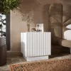 Mesita de noche Cama 2 uds. LIVERTI 45x42x47 cm blanco MDF/aglomerado