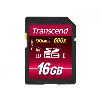 Memoria flash Transcend 16GB SDHC Class 10 UHS-I 600x TS16GSDHC10U1