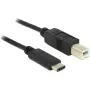 Cable USB DeLOCK 83601 USB 2.0 1 m USB C USB B negro