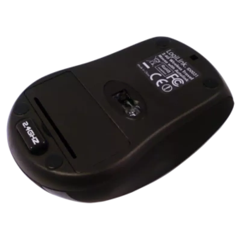 LogiLink Ratón óptico inalámbrico 2,4 GHz Mini - Ratón - óptico - 3 botones - inalámbrico - 2,4 GHz - receptor inalámbrico (USB) - Negro (ID0031)