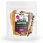 Snacks para perros UNISZKI piel de ternera 100 g — tiras masticables naturales de piel de ternera para la higiene dental, bolsa de 100 g, proteína 65%