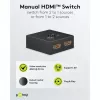 Goobay 58485 Conmutador HDMI manual 2 a 1, 4K 30 Hz, Negro