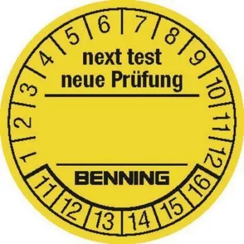 Etiquetas de prueba Benning 300 uds. para comprobador de equipos 756212 (Ø) 30 mm Próxima prueba (756212)
