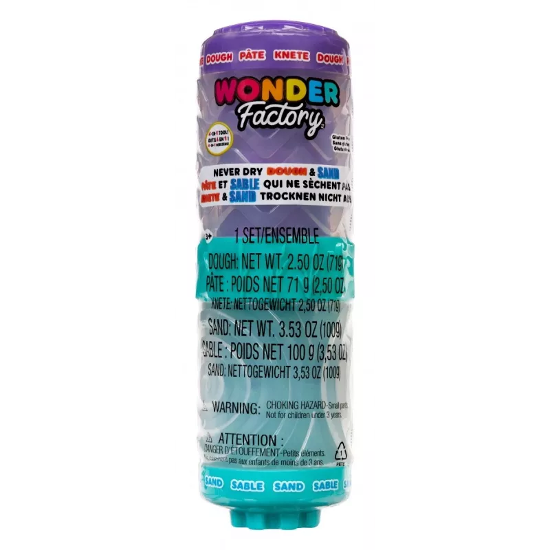 Plastilina Wonder Factory Never Dry Dough, lila turquesa