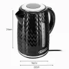 Hervidor de agua NELO, capacidad de 1,7 l, 2000 W, negro