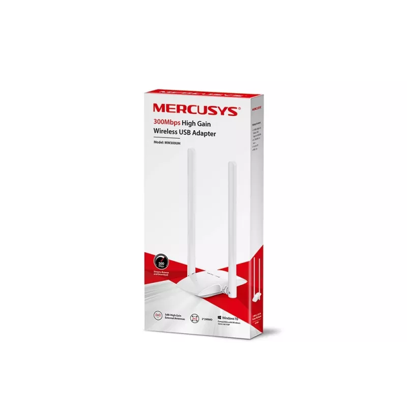 Adaptador USB inalámbrico Mercusys MW300UH