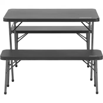 Mesa de camping Coleman 2199746 estructura de acero negra tablero de polipropileno