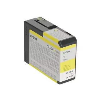 Epson pack individual amarillo T580400, amarillo, tinta pigmentada, 80 ml, 1 ud.