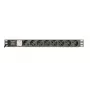 Unidad de distribución de energía GEMBIRD EG-PDU-014-C14, 8 salidas AC, entrada C14, cable de 3 m, 1U, 3680 W, 10 A, aluminio, negro