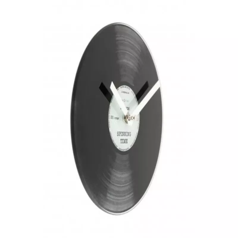 Reloj NeXtime 5163 Little Spinning Time, Ø20 cm, pared, negro